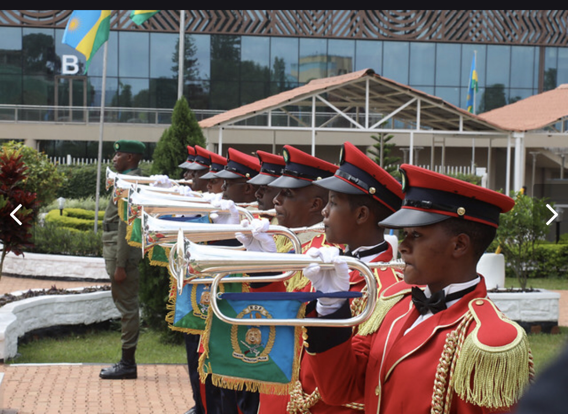 Ingabo z'u Rwanda itsinda ricuranga imiziki y'ibirori ryari muri uyu muhango