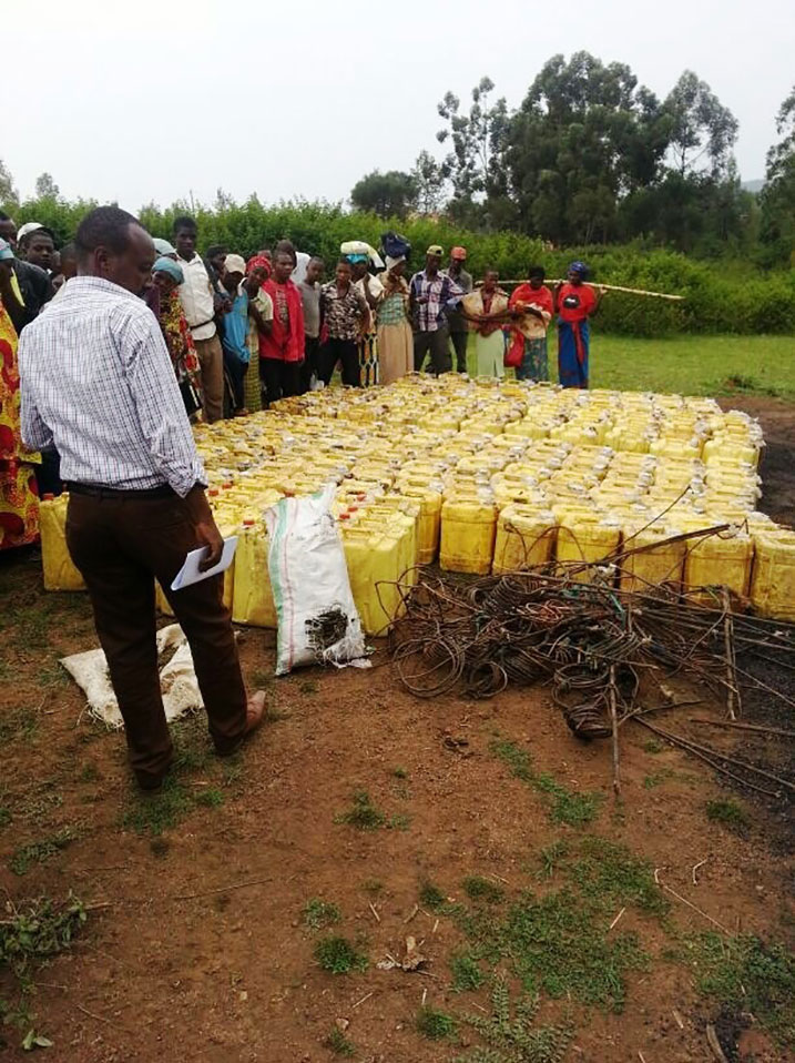 Bimwe mu biyobyabwenge byamenwe biri mu majerekani.