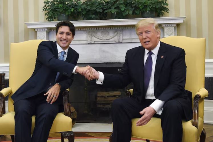 Justin Trudeau na Donald Trump 