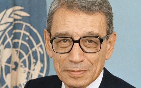 Boutros-Ghali yari umunyamabanga mukuru wa UN mu 1994.