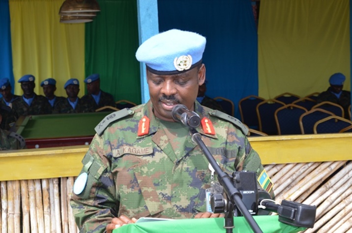 Brig. Gen. A Kagame ageza ijambo ku bitabiriye uwo muhango.