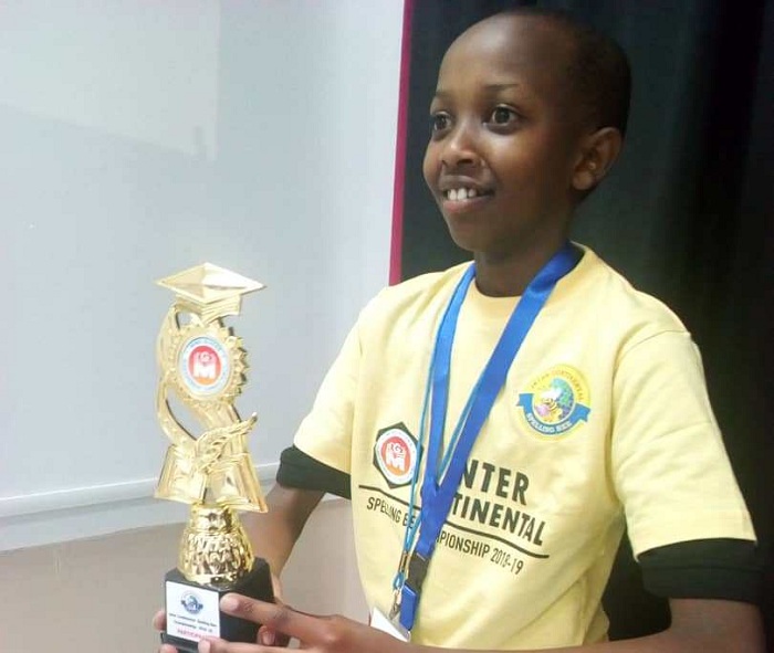 Brillant Rugwiro Musoni wiga kuri New Vision Primary School i Huye yabaye uwa 2 mu banyeshuri 150 mu marushanwa y