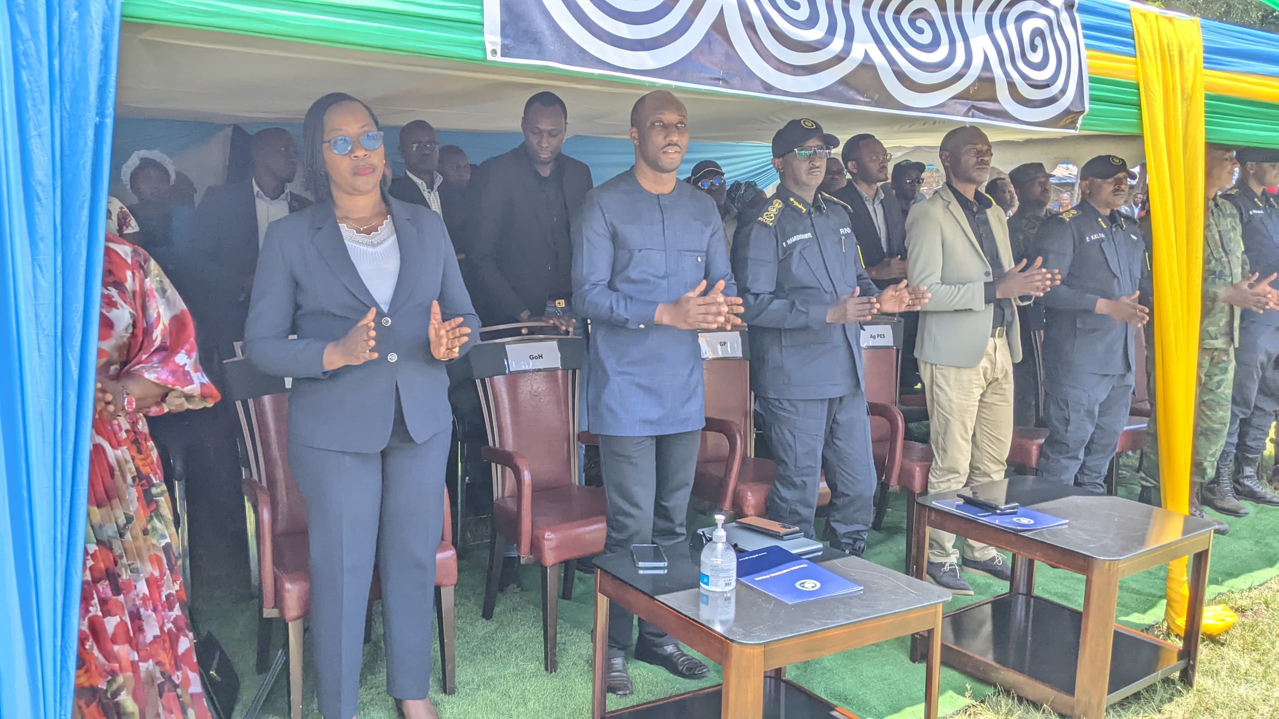 Abayobozi batandukanye bitabiriye icyo gikorwa