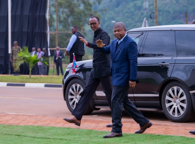 Perezida Kagame na João Lourenço bakigera i Gatuna