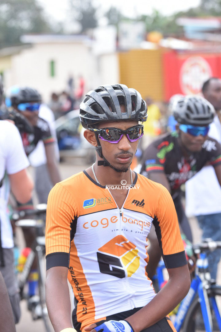 Rugamba Janvier wa Les Amis Sportifs, umwe mu bayoboye isiganwa ry'uyu munsi igihe kirekire