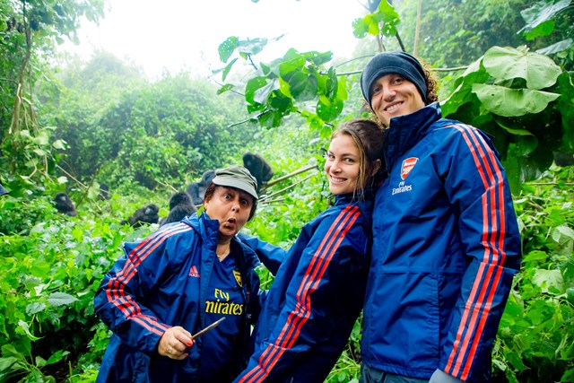 David Luiz (ubanza iburyo), ubwo aheruka mu Rwanda
