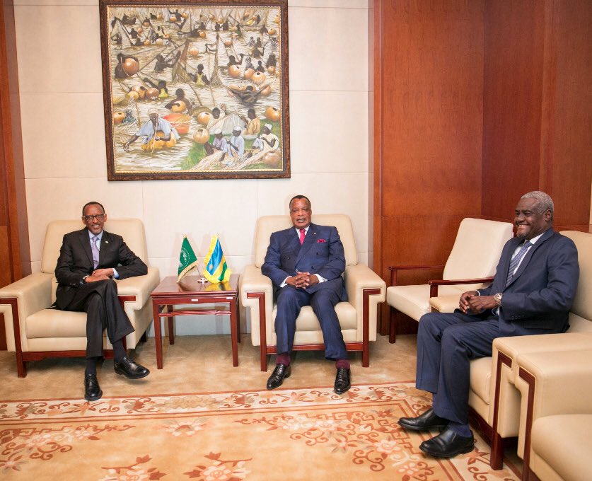 Perezida Kagame yari yitabiriye inama yatumiwemo Perezida wa Congo-Brazzavile Denis Sassou Nguesso n