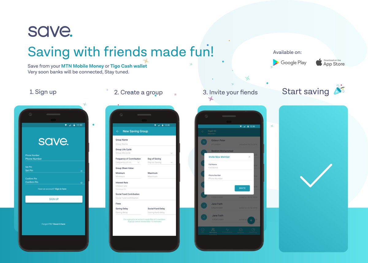 Igishushanyo kigaragaza uburyo umuntu yakoresha kugira age mu kimina cya Save