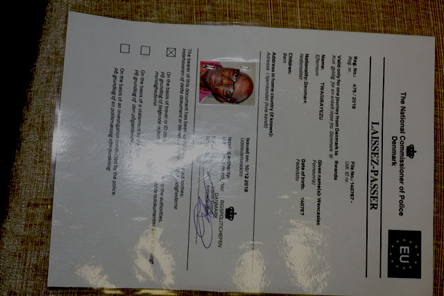 Kuva Danemark aza mu Rwanda yaziye kuri Laissez Passer