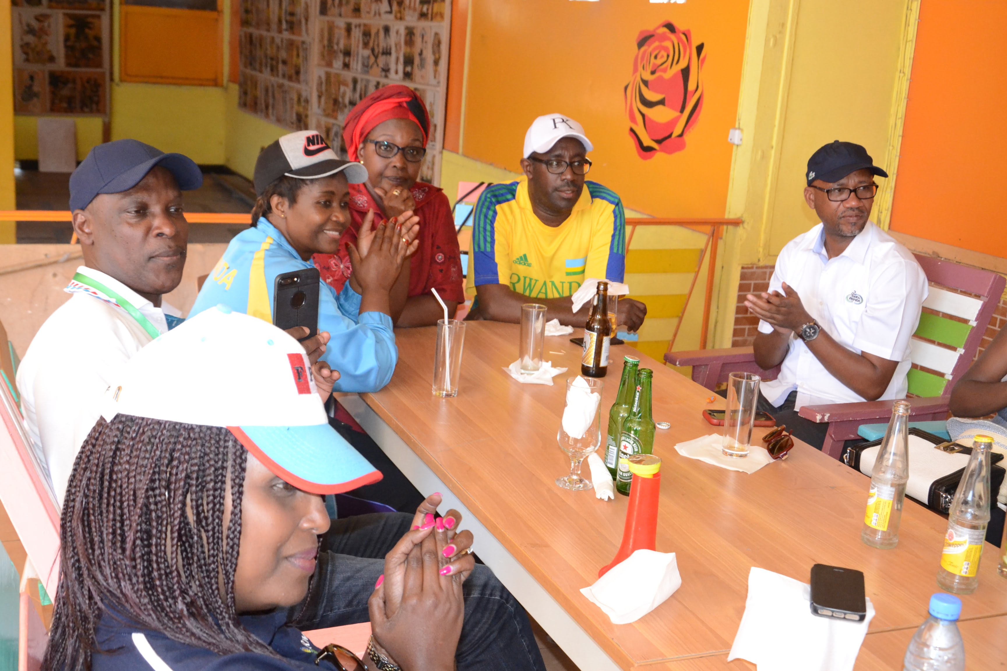 Aimable Bayingana, Umuyobozi wa Ferwacy nawe yakurikiranye iri siganwa, aha yaganiraga n'Abanyarwanda batuye Senegal