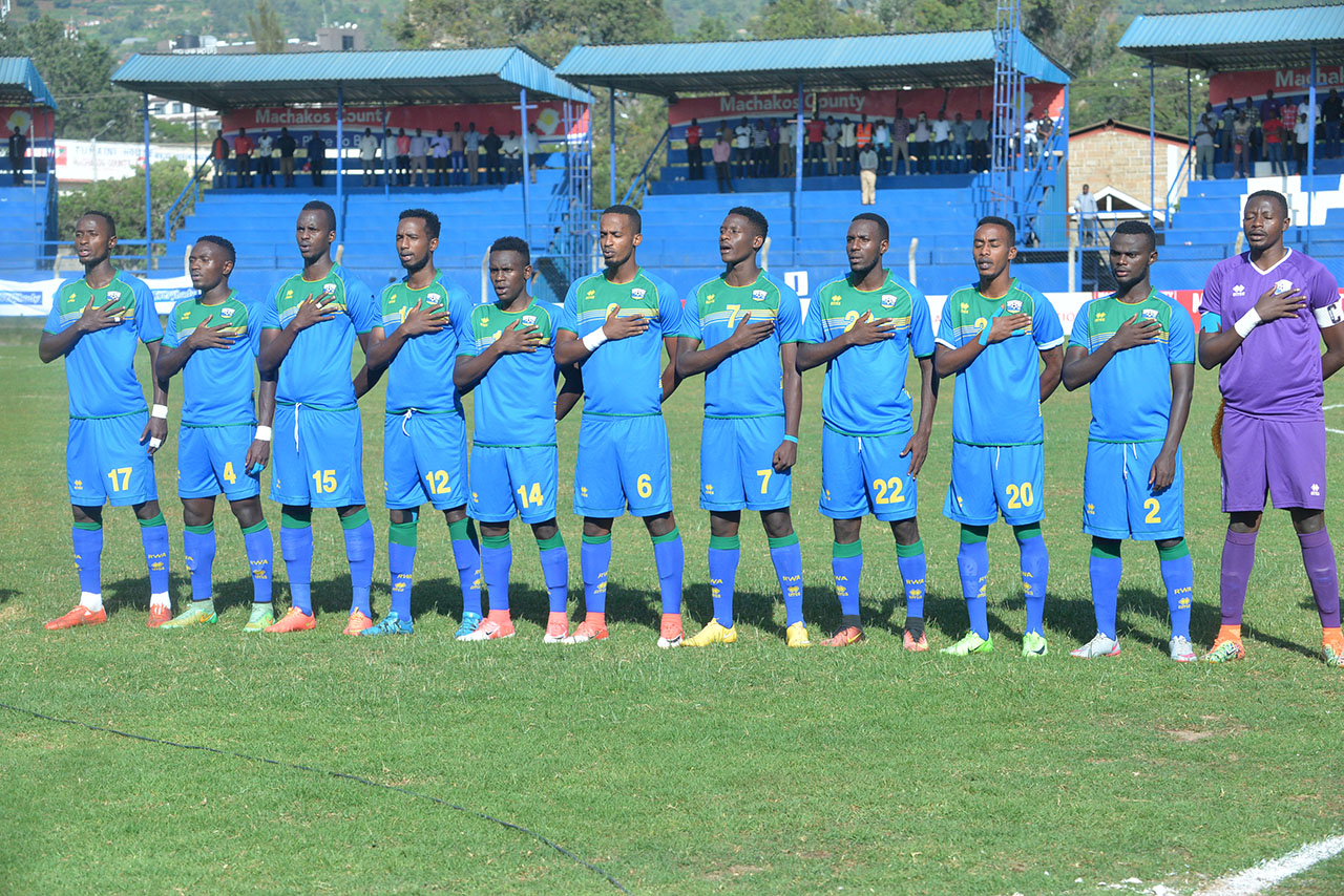 Abakinnyi b'Amavubi baririmba Rwanda Nziza