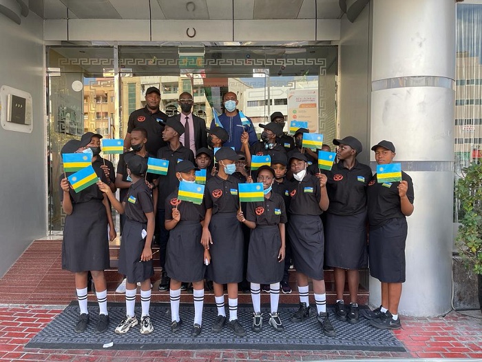 Ubwo bari bageze i Dubai bitegura amarushanwa