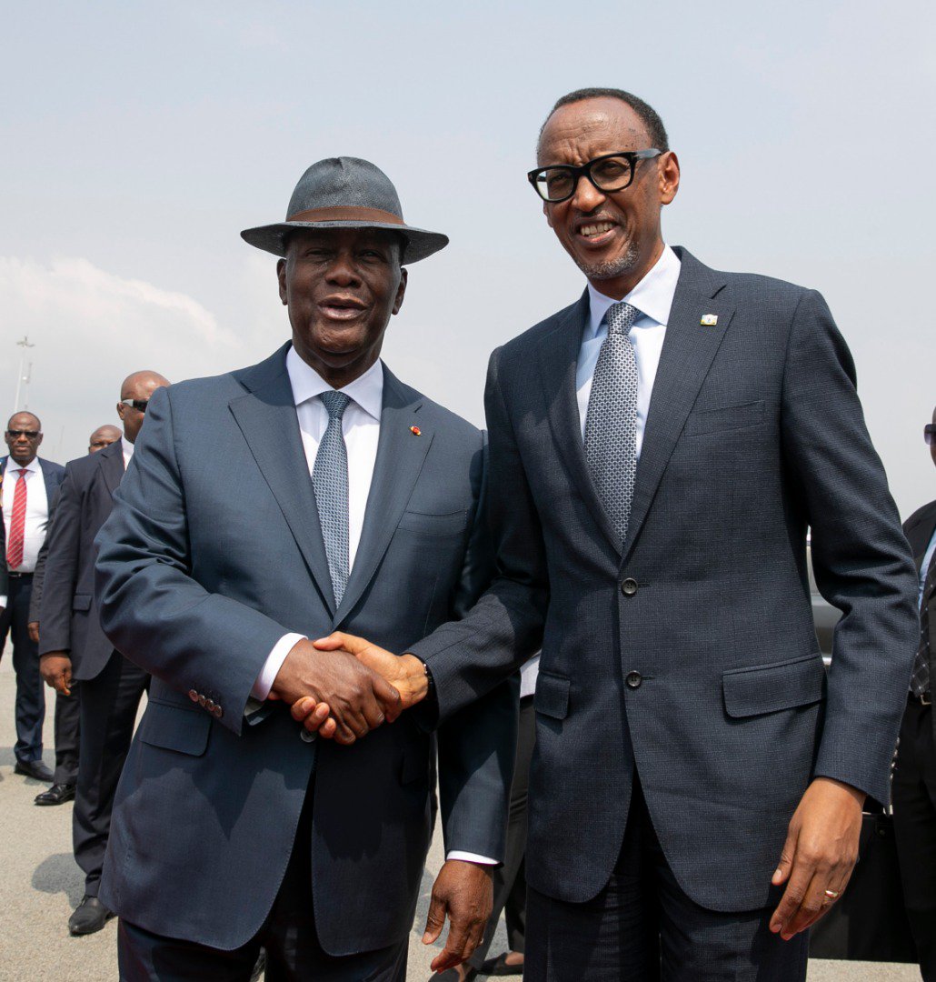 Perezida Alassane Ouattara na we yaherukaga mu Rwanda muri Mata uyu mwaka