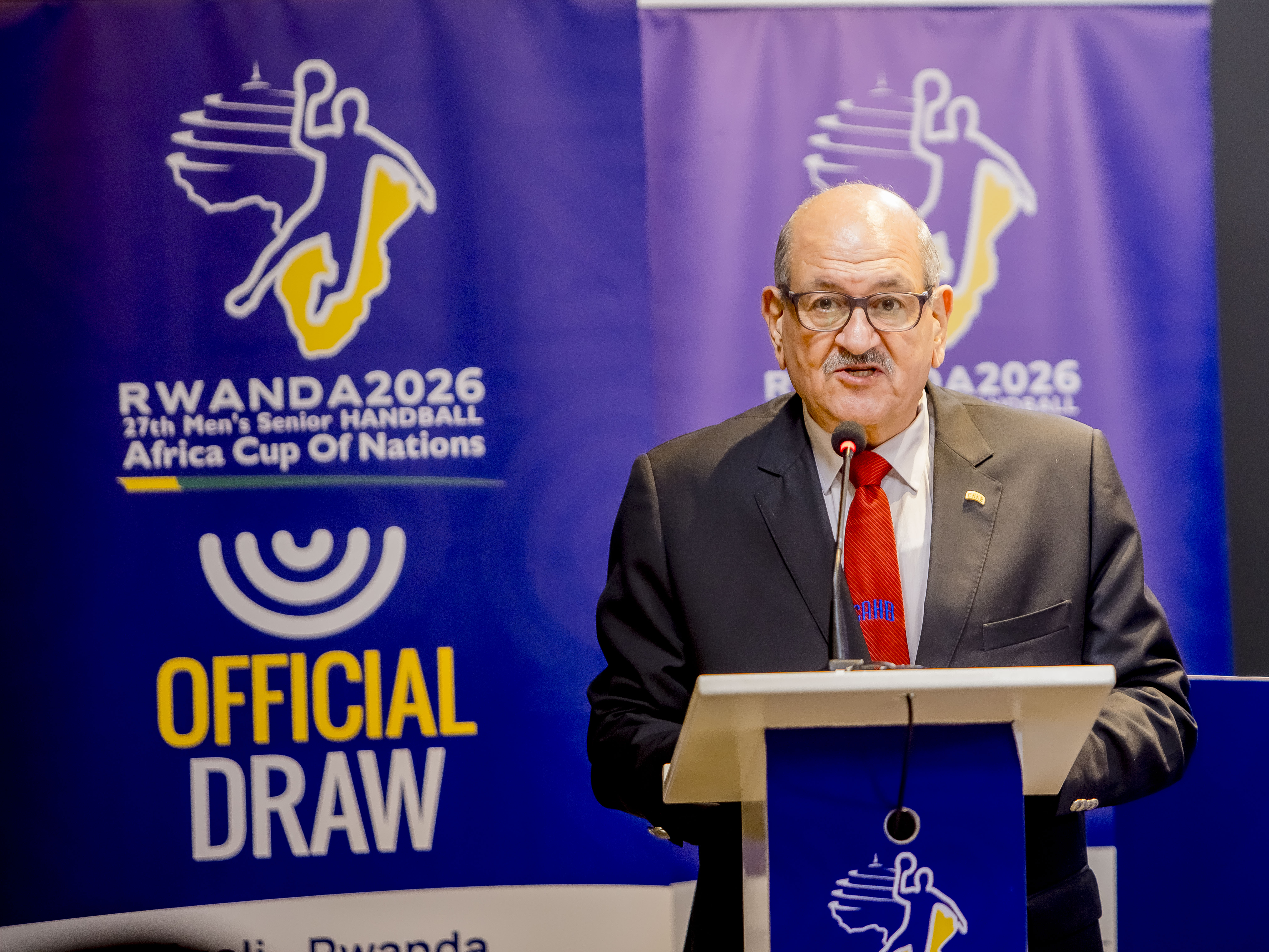 Visi Perezida wa Mbere w'Impuzamashyirahamwe y'Umukino wa Handball muri Afurika Medhat El-Beltagy 