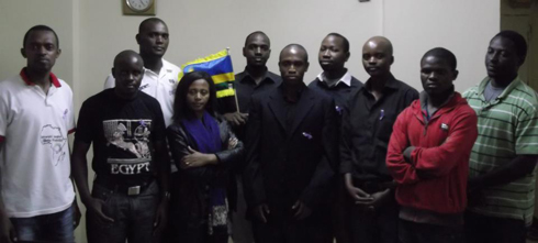 Abanyeshuri biga muri kaminuza ya Alexandrie bifatanyije n