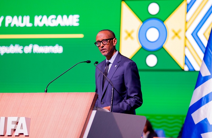 Perezida Kagame ageza ijambo ku bitabiriye iyo nama