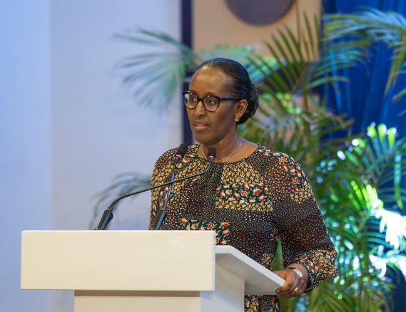 Madamu Jeannette Kagame ageza ijambo ku bitabiriye Women Deliver 