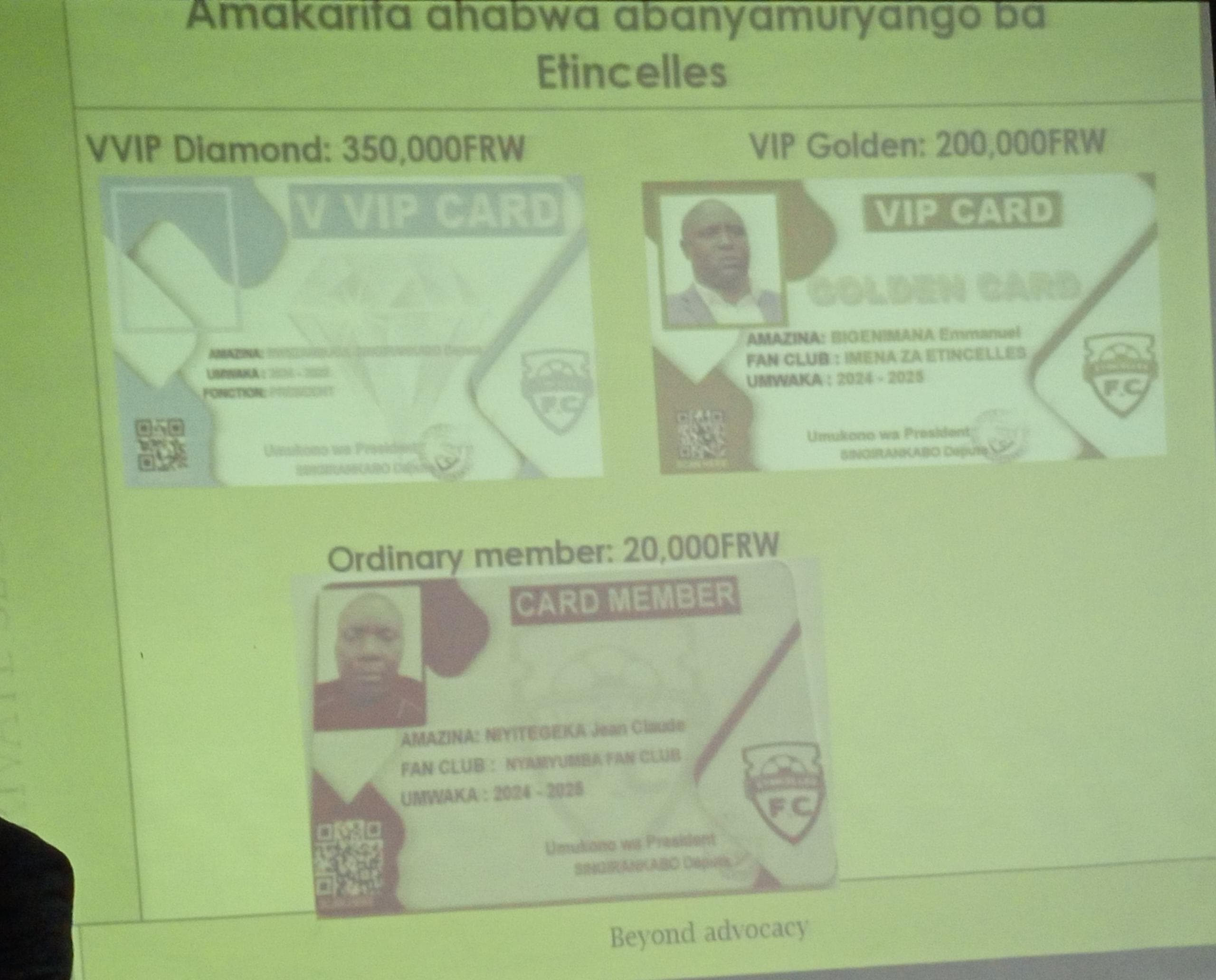 Amakarita yateganyijwe