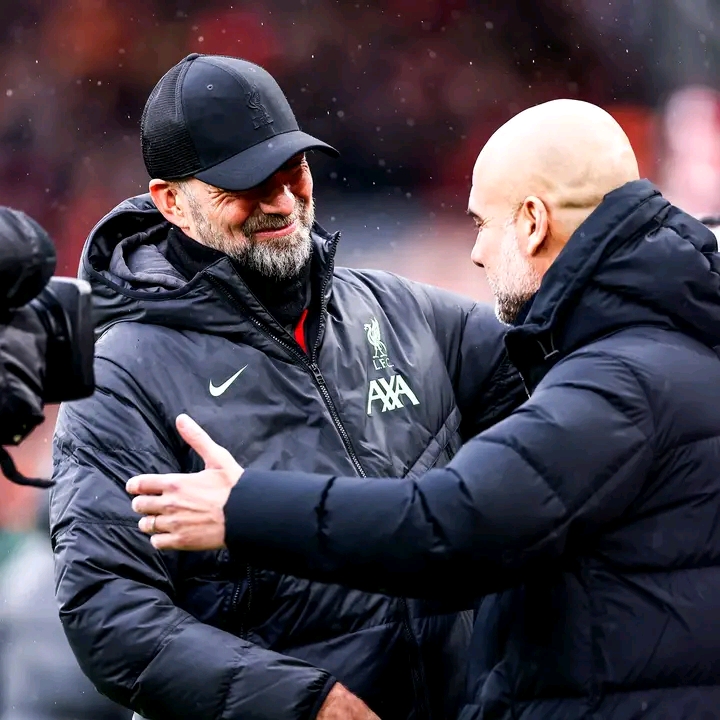 Wari umukino wa nyuma wa shampiyona uhuza Pep Guardiola na Jurgen Klopp 