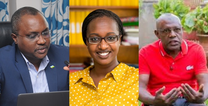 Uhereye ibumoso, Dr.Jean Chrysostome Ngabitsinze, wagizwe Umunyamabanga wa Leta muri MINAGRI, Bakuramutsa Feza Urujeni wagizwe Umuyobozi w