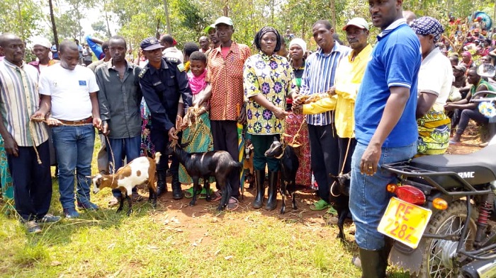 Imiryango itishoboye 59 yorojwe amatungo magufi yo kwikenuza