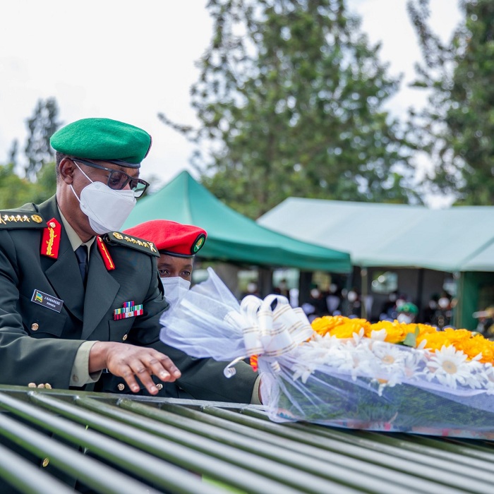 Gen James Kabarebe wari uhagarariye Perezida Kagame muri uwo muhango