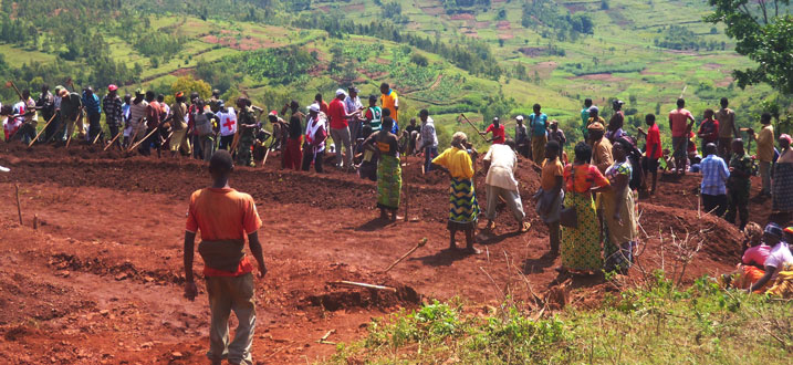 Muri uyu mudugudu hakozwe amaterasi ku butaka abawutuye bazajya bahingamo.