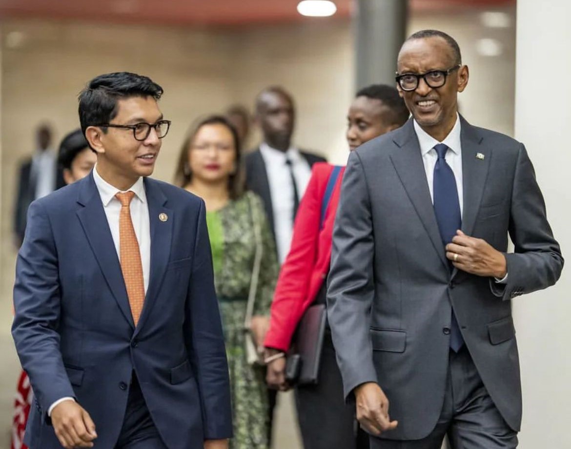 Perezida wa Madagascar, Andry Rajoelina yashimiye Kagame watorewe kuyobora u Rwanda