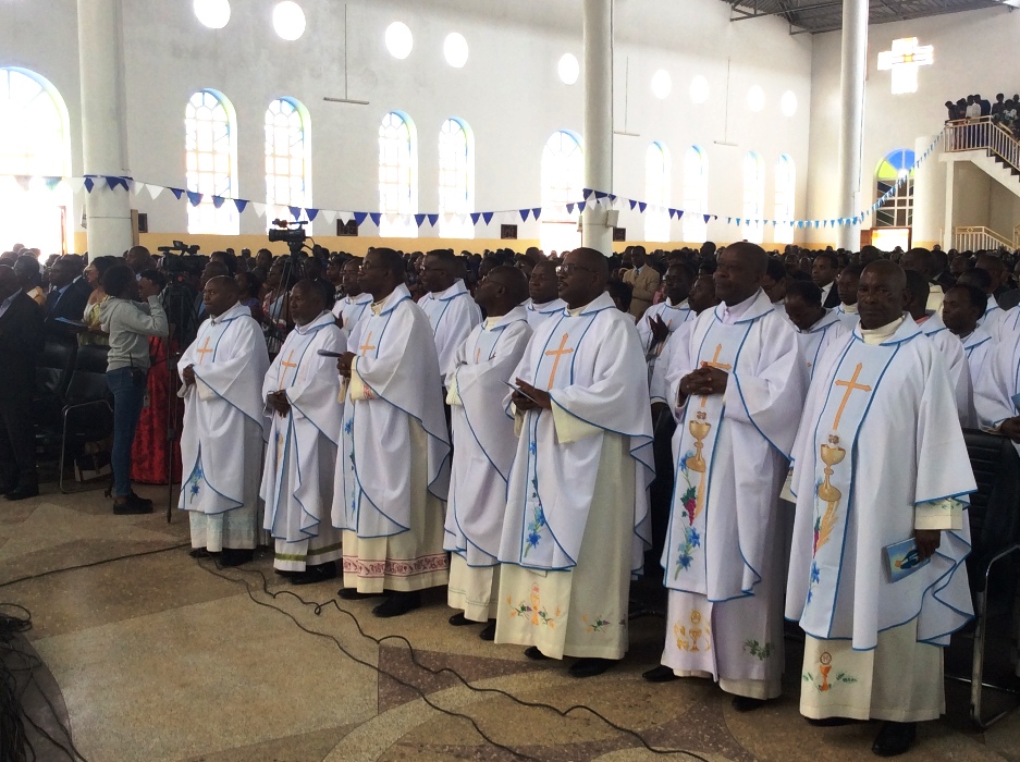 Bamwe mu bihayimana bari baje kwizihiza Yubile y'imyaka 75