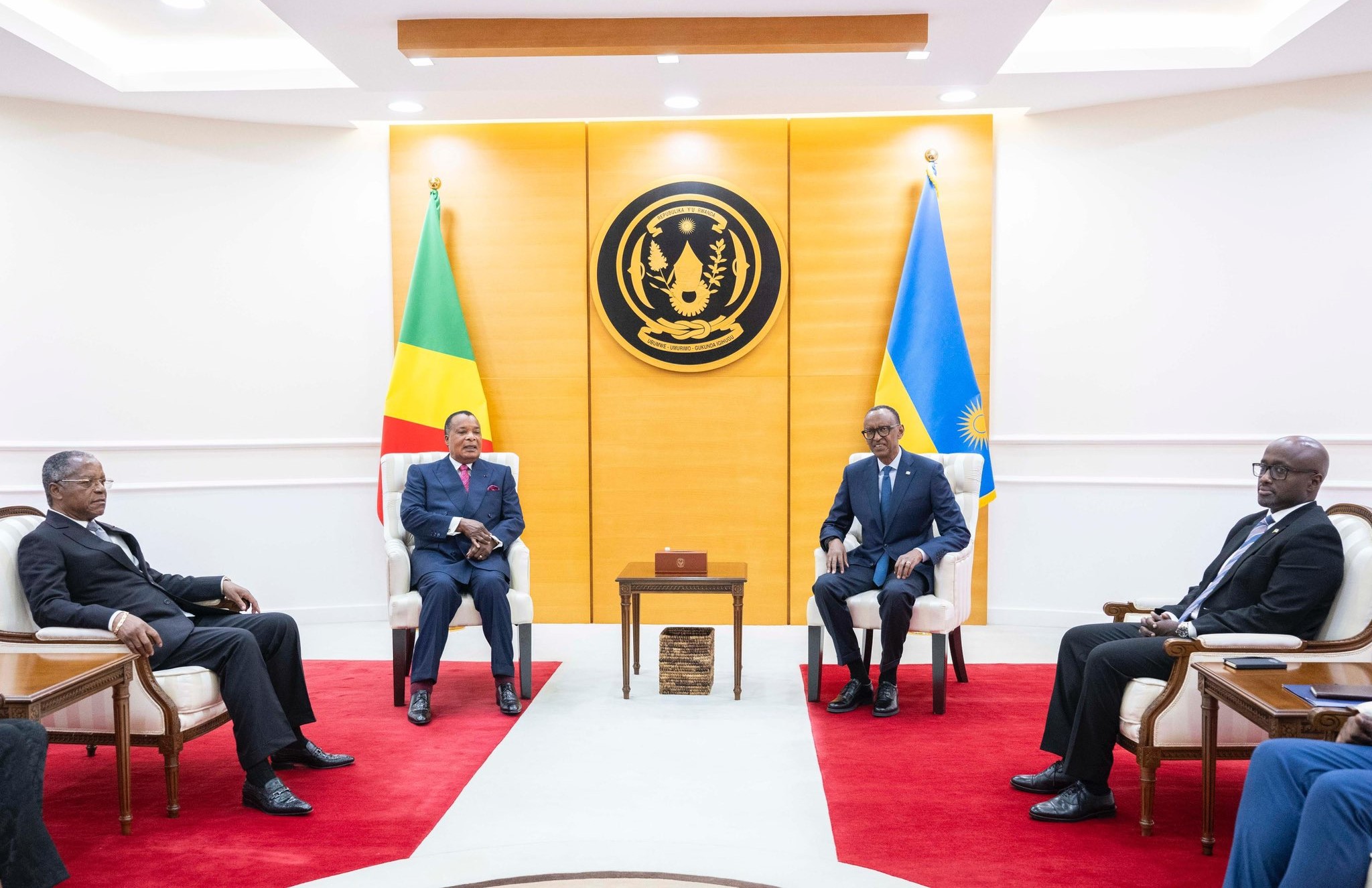 Perezida Kagame na Sassou N'Guesso bagiranye ibiganiro