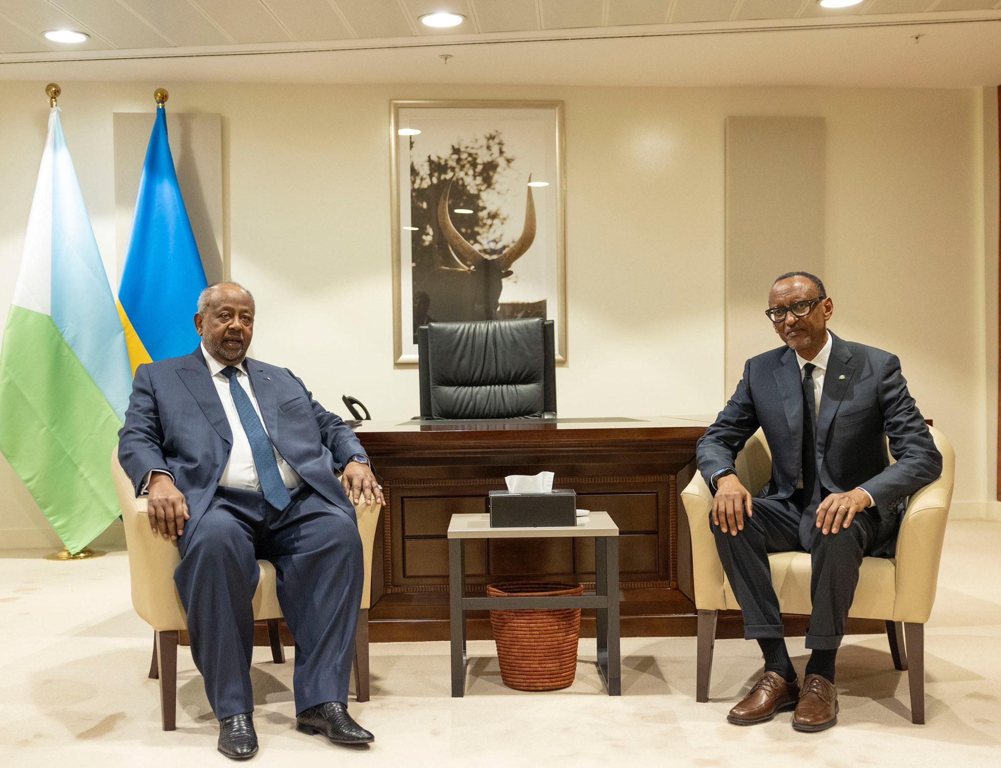 Perezida Kagame na mugenzi we wa Djibouti