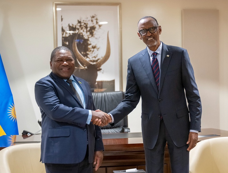 Perezida Nyusi na Perezida Kagame bagiranye ibiganiro Filipe Nyusi