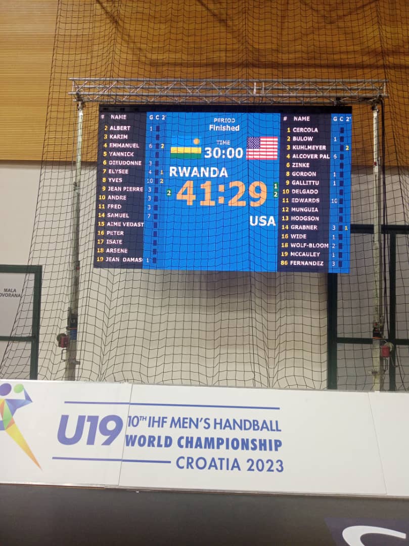 U Rwanda rwasoje igikombe cy'isi rutsinda USA ibitego 41 kuri 29 