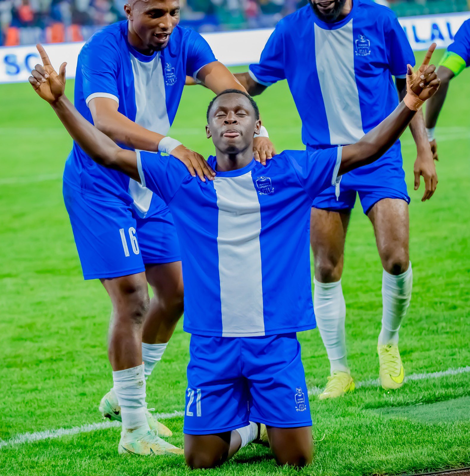 Muhoza Daniel ashima Imana nyuma yo gutsinda igitego 