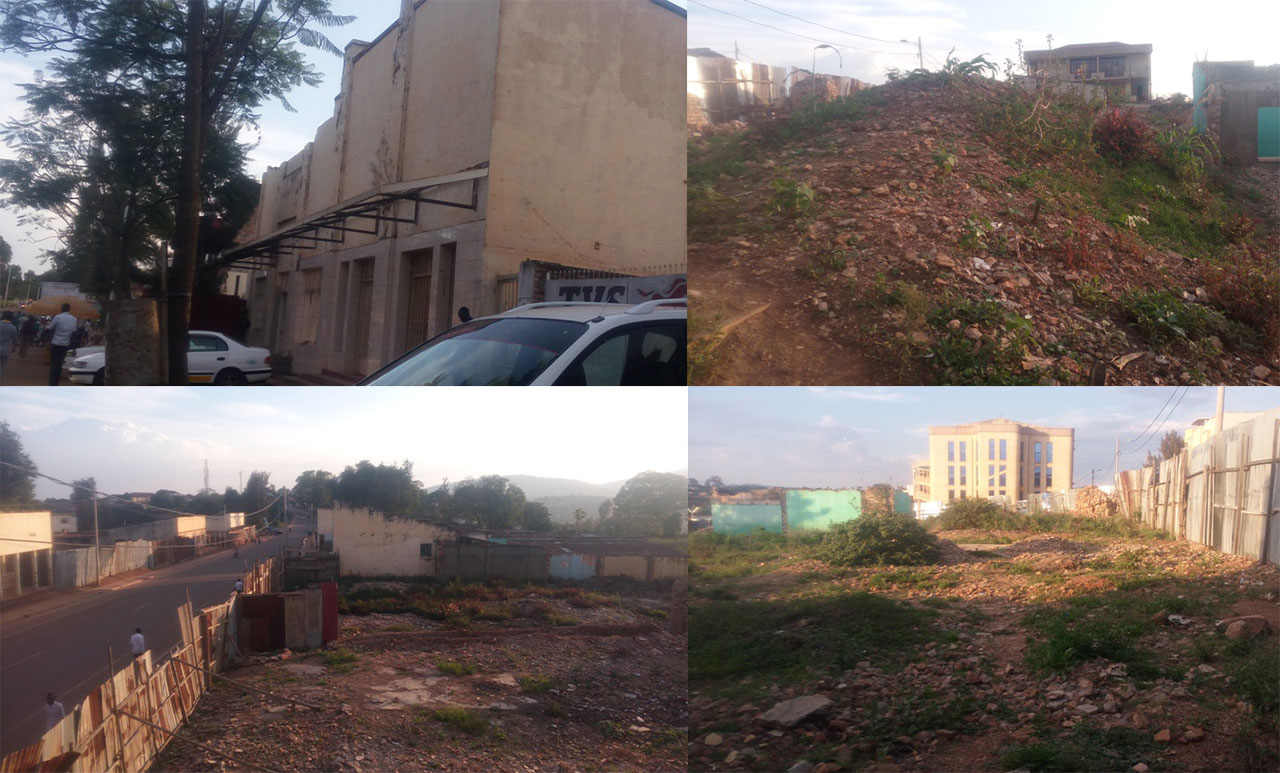 Mu Mujyi rwagati hagaragara inzu zitagikoreshwa ndetse zabaye amatongo