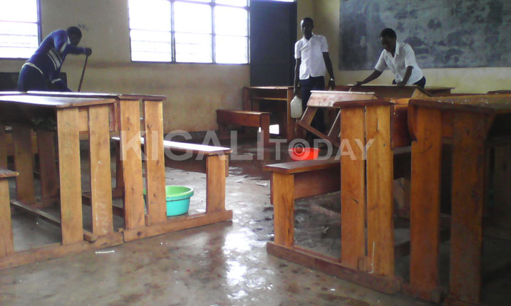 Ku Kigo cya Butare Catholique basukura amashuri iyo bamaze kuyariramo mbere yo gutangira amasomo ya nyuma ya saa sita.