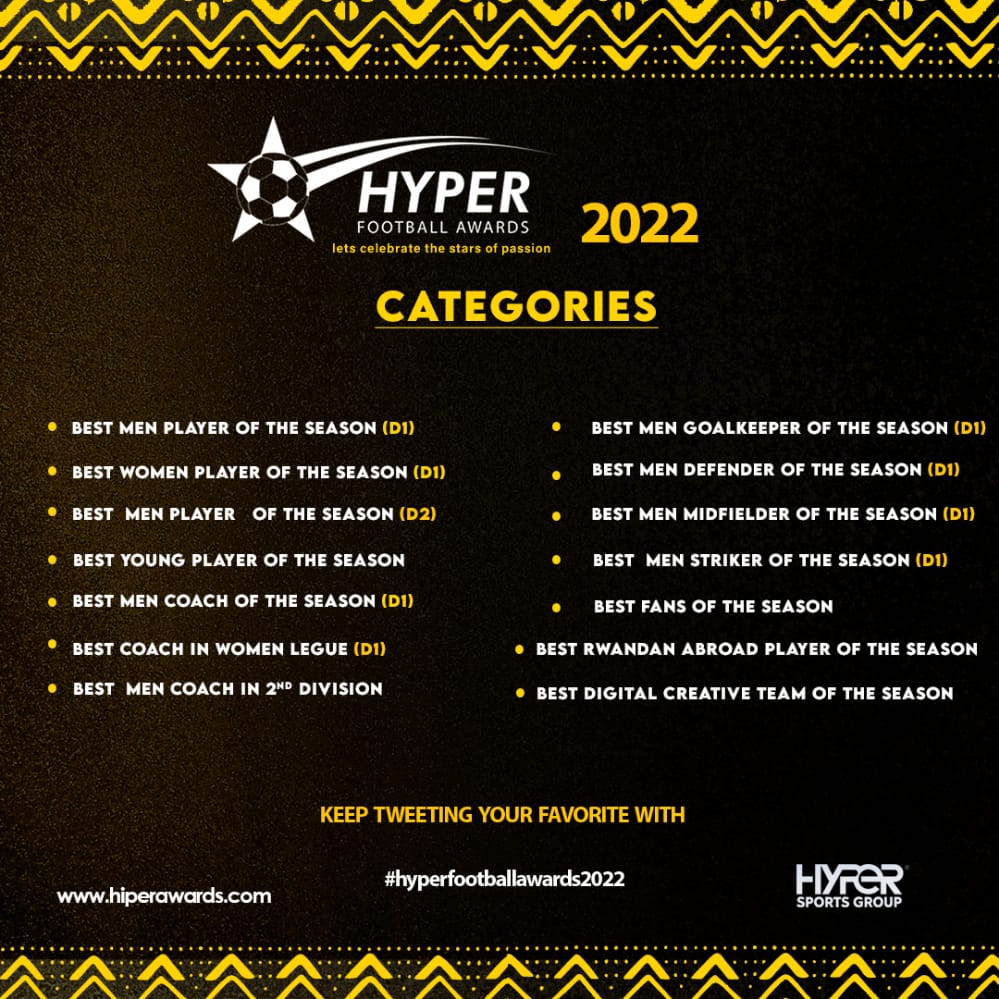 Ibihembo bizatangwa bigabanyije mu byiciro