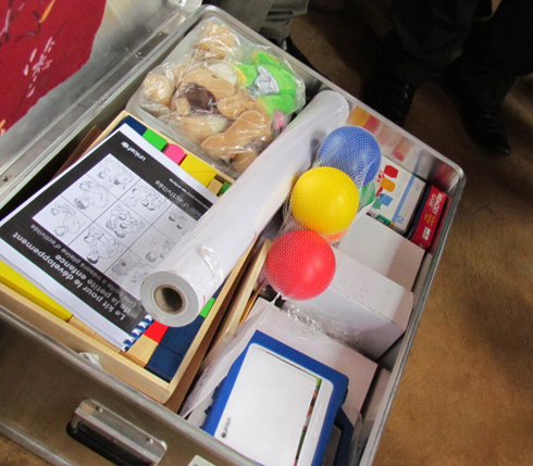 Bimwe mu bikoresho UNICEF yahaye ishuri ryita ku burere n'imikurire by'umwana rya Nyagatojo.