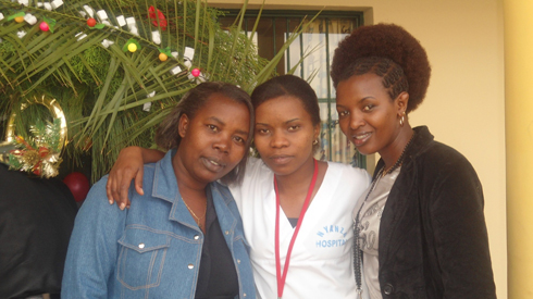 Abaganga mu bitaro bya Nyanza nabo baboneyeho umwanya wo gusabana. 