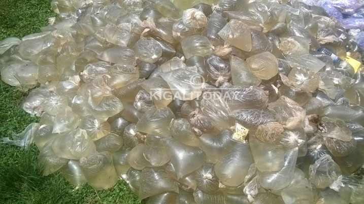 Muri ibyo biyobyabwenge bamennye harimo kanyanga litiro zirenga 8000