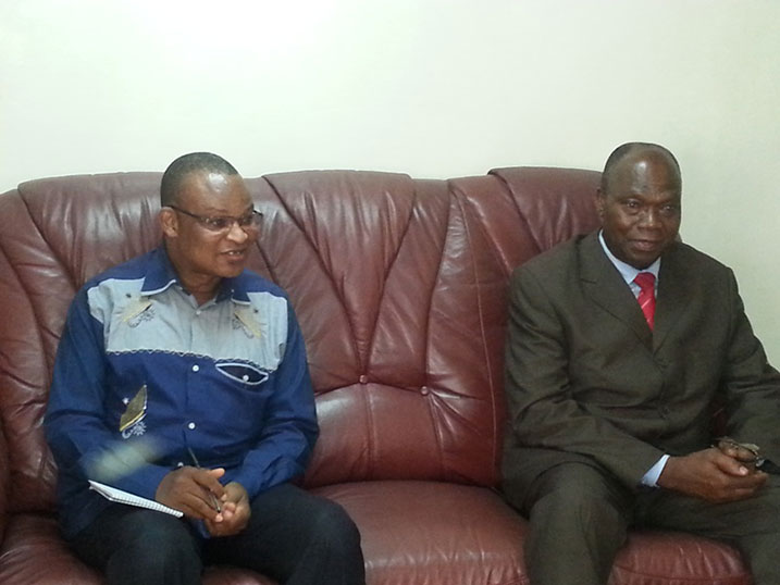 L-R: Col Kolani Vincent na Col Ouro-Bang'Na bari mu ruzinduko mu Rwanda.