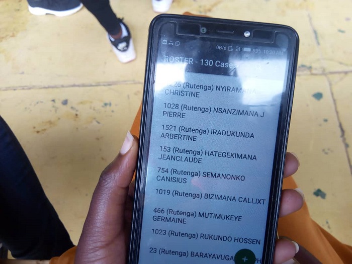 Ikoranabuhanga rya terefone ririmo urutonde rw'abatuye buri mudugudu batanze amakuru nirwo rikoreshwa