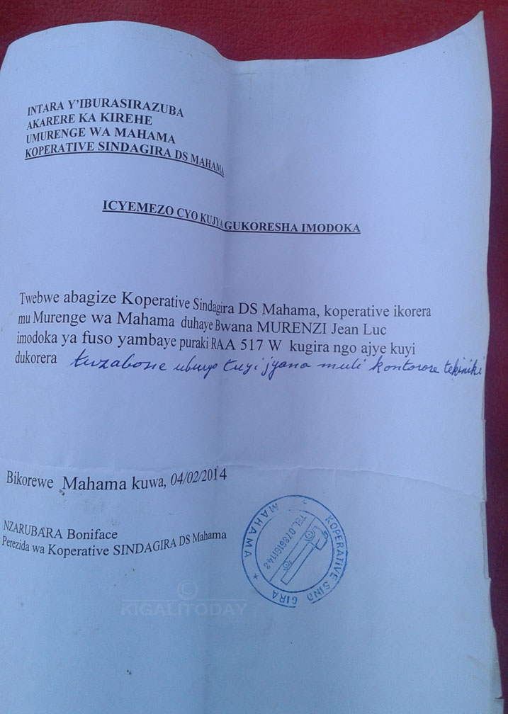 Icyemezo ubuyobozi bwasabye abaturage bujya gukoresha imodoka