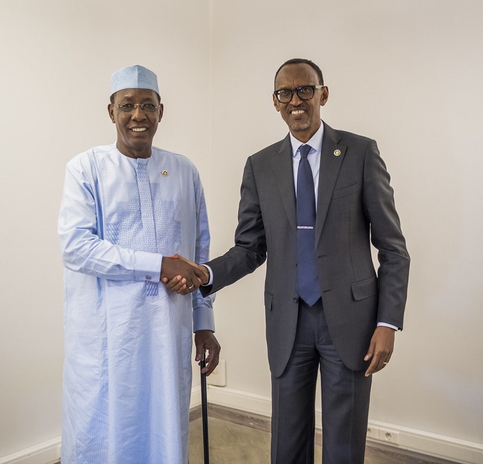 Perezida Kagame na Idris Déby Itno