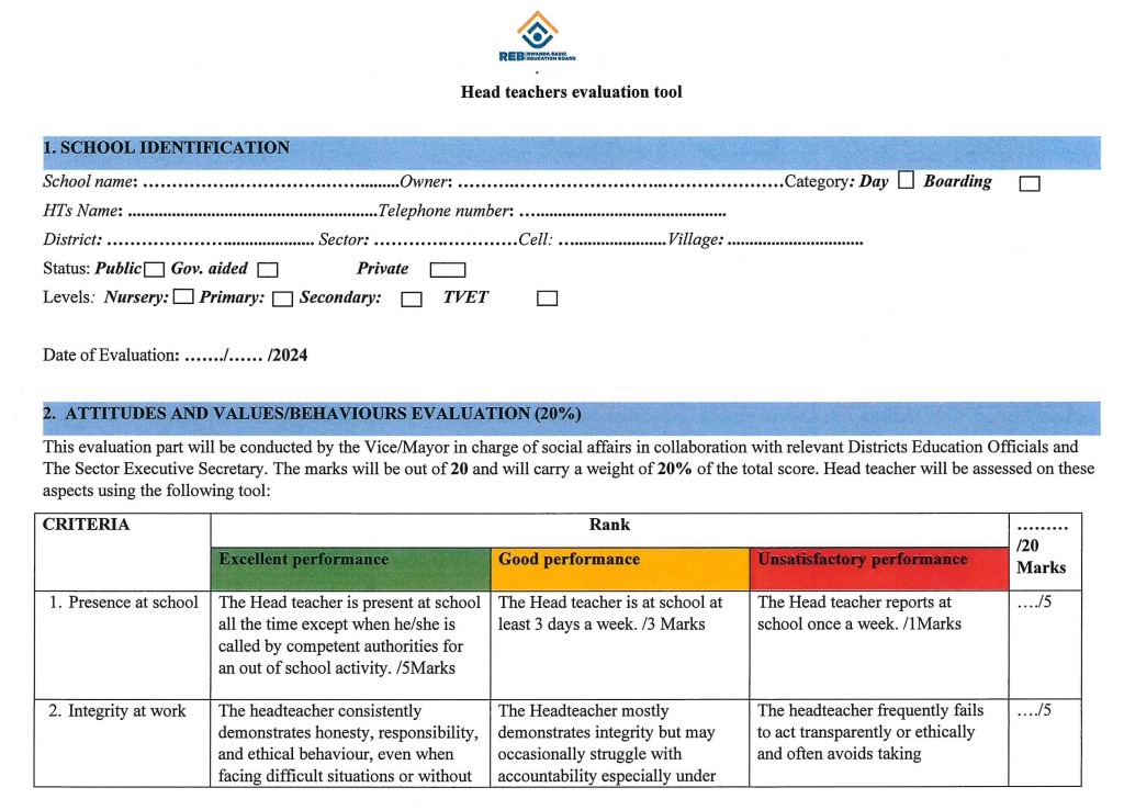 Ifishi isuzumirwaho umuyobozi w'ishuri