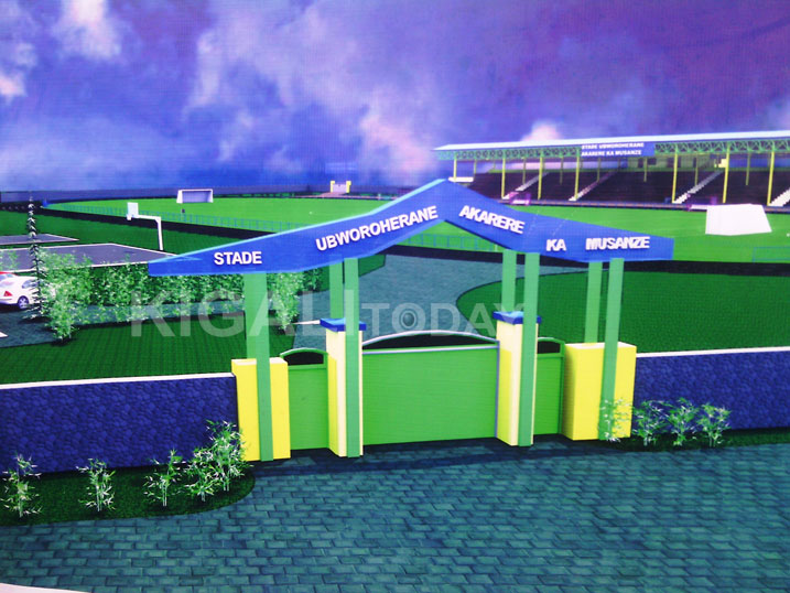 Igishushanyo mbonera cya Stade Ubworoherane kigaragaza uko izaba imeze nimara kuvugururwa.