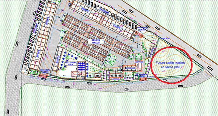 Iki kibanza kiri kubakwamo Sacco cyari giteganyirijwe Sacco cyangwa isoko ry'amatungo kandi ryo ryamaze kubakwa ahandi.