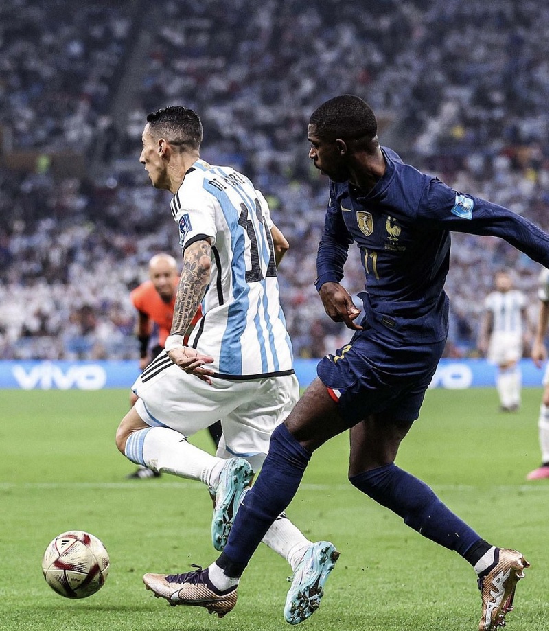 Ousmane Dembele ahanganye na Angel Di Maria 