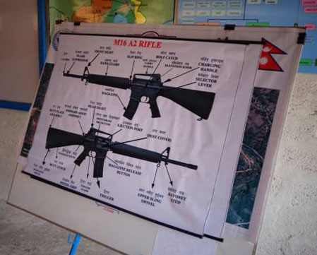 Mu byo bize harimo no gukoresha imbunda yitwa M16.