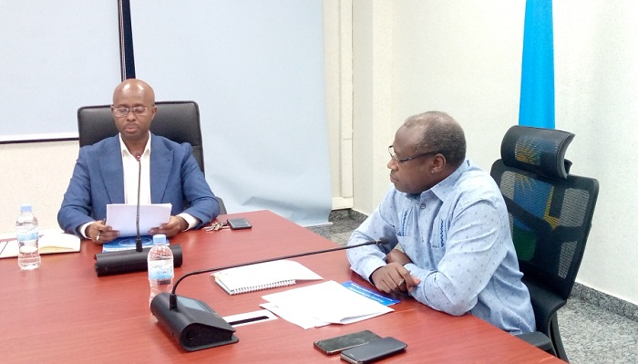 Minisitiri Dr Ndagijimana (iburyo) na Yusuf Murangwa